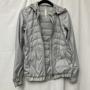 Lululemon Athletica Women's Gray Spring Fling Down Puffy Windbreaker - SZ 4